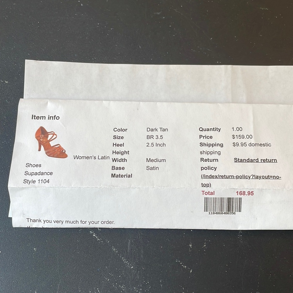 Supadance women’s Latin shoe size 5 (US). 3 1/2 (UK)- never worn - Picture 6 of 6